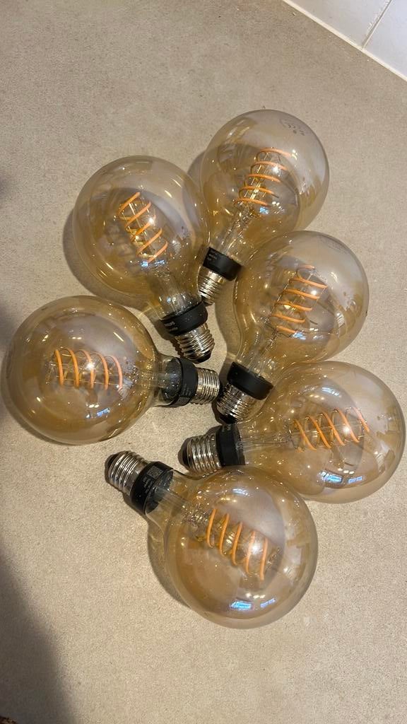 6x Philips Hue Filamentlamp White Globe G93 E27, Ophalen, Gebruikt, Minder dan 30 watt, Overige typen