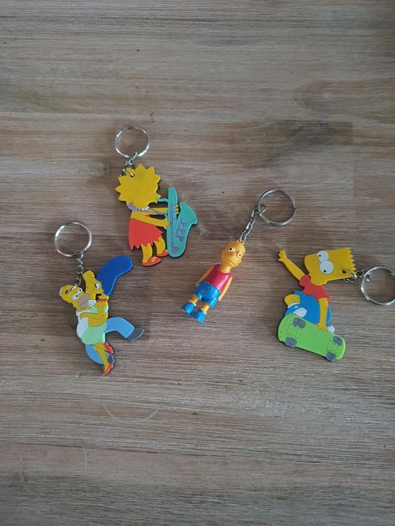 4x vintage Simpsons sleutelhangers, Verzamelen, Ophalen