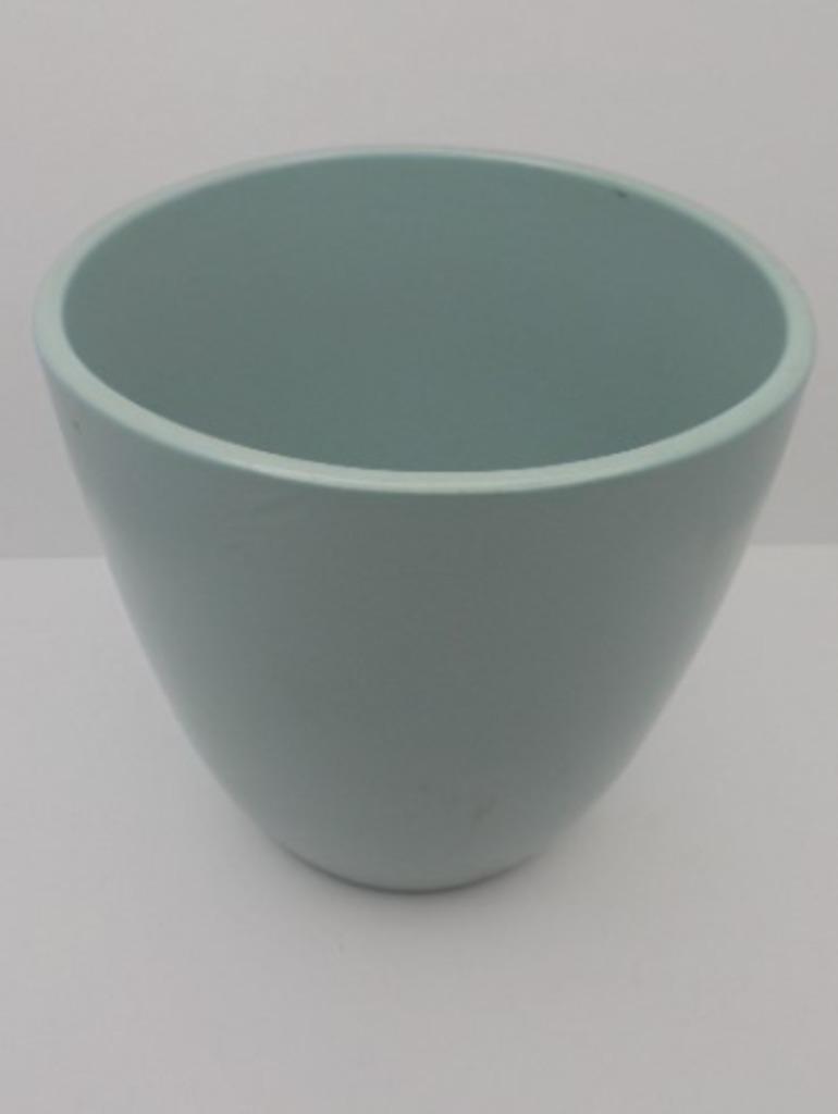 BLOEMPOT BLUE TURQUOISE H 13,5 Dia 13 cm 2 stuks NIEUW, Rond, Ophalen of Verzenden, Aardewerk, Binnen