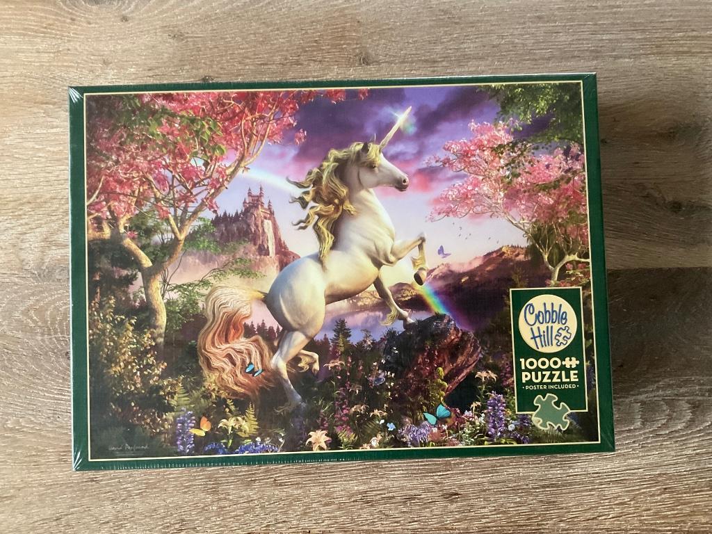 Puzzel Cobble Hill eenhoorn 1000 stukjes, Ophalen of Verzenden, 500 t/m 1500 stukjes, Nieuw, Legpuzzel