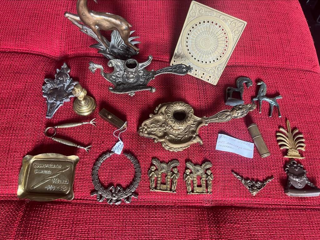 Antiek brons en koper vintage retro design, Antiek en Kunst, Ophalen of Verzenden, Brons