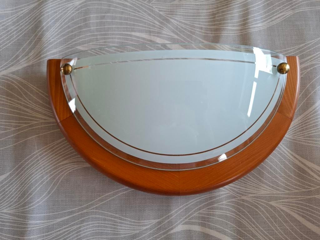 lampe murale avec verre, Maison & Meubles, Lampes | Appliques, Enlèvement, Utilisé, Verre