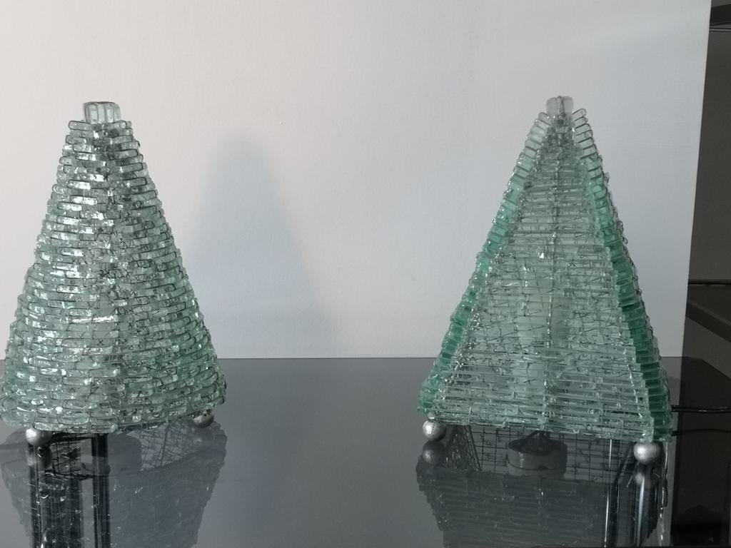 2 vintage piramide lampen, Antiquités & Art, Antiquités | Éclairage, Enlèvement