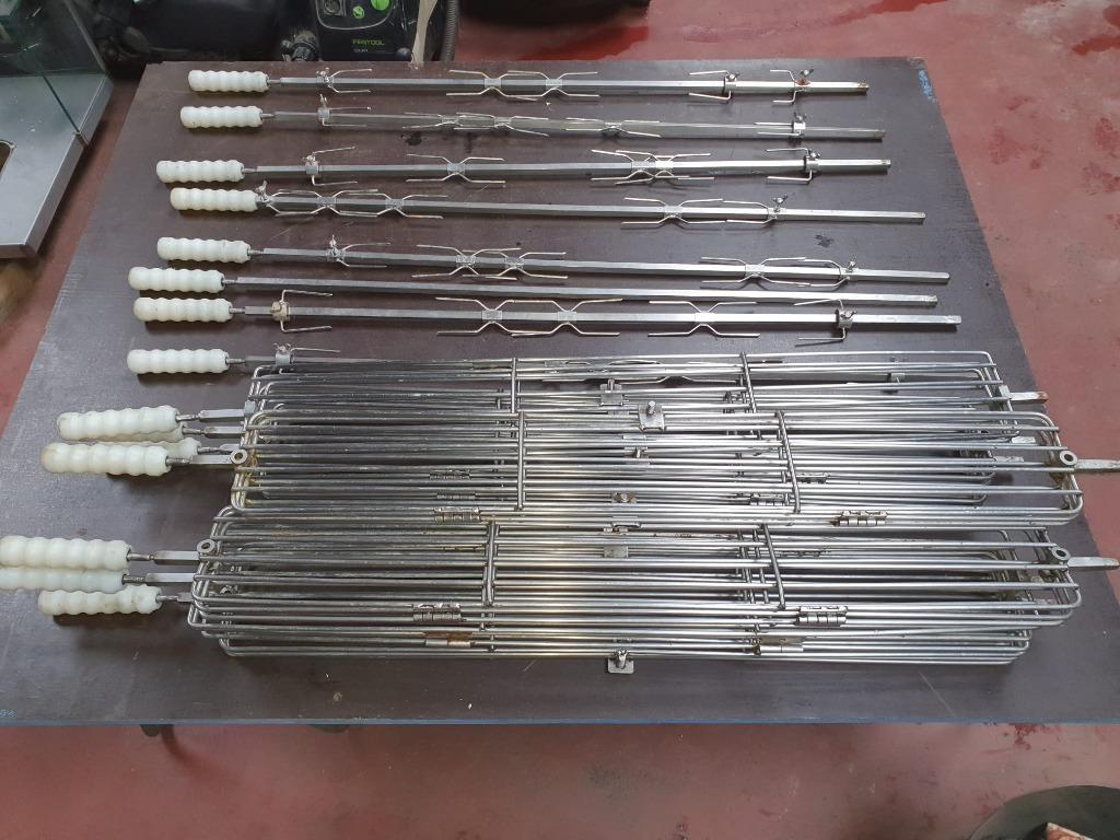 kippengrill spiezen en mandjes, Ophalen, Gebruikt