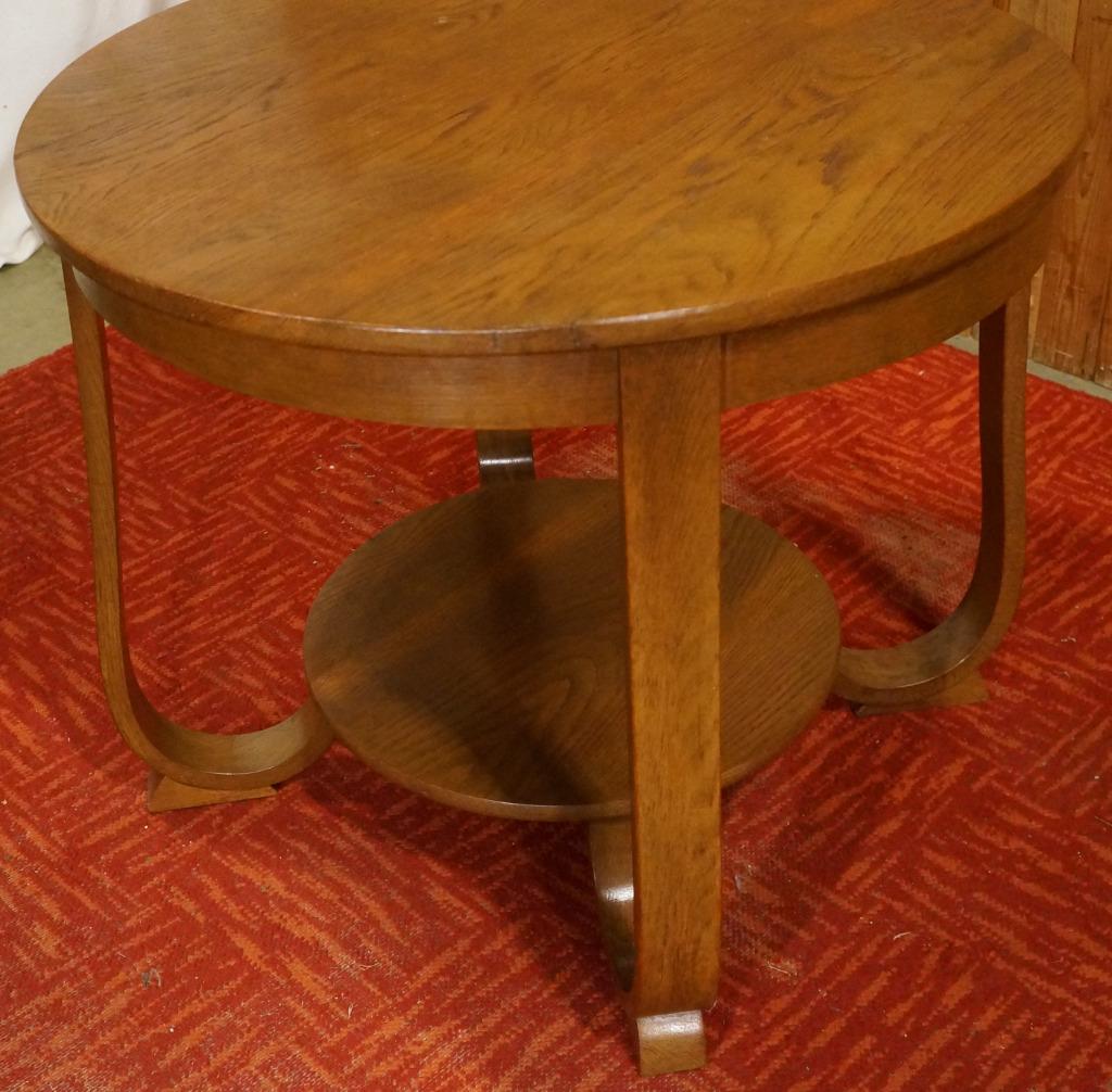 Table basse Art Déco Amsterdam School Table d'appoint, Maison & Meubles, Rond, Enlèvement, Utilisé, 75 cm ou plus