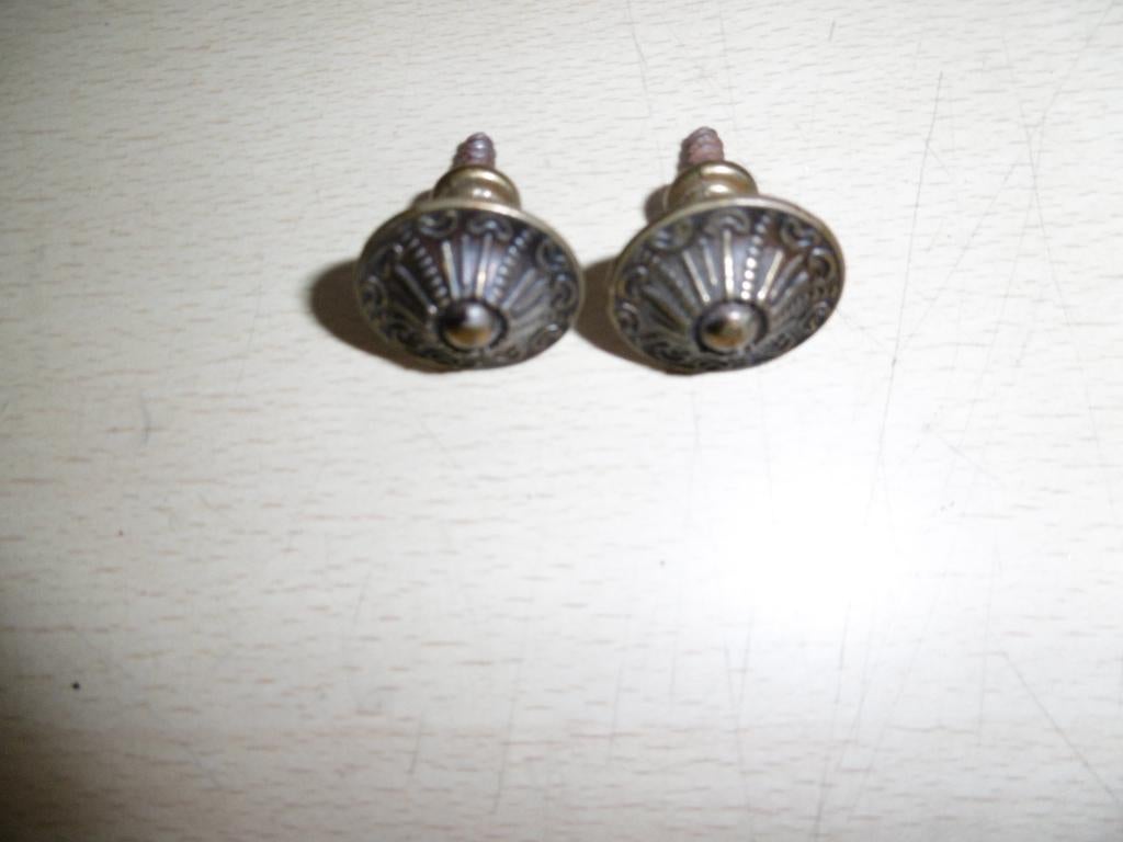 2 boutons de tiroir ou de meuble à volets, cuivre massif, Enlèvement ou Envoi