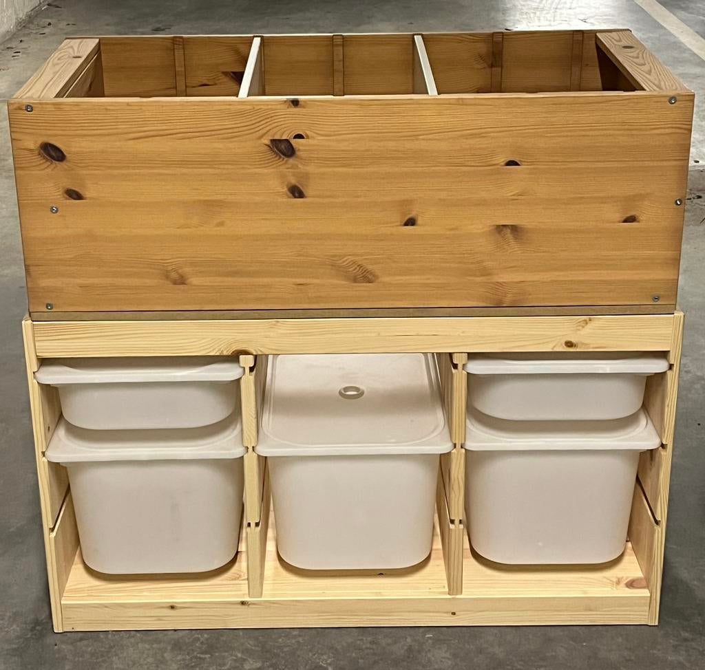 2x Trofastmeubel + 5 opbergbakjes, Ophalen, Gebruikt