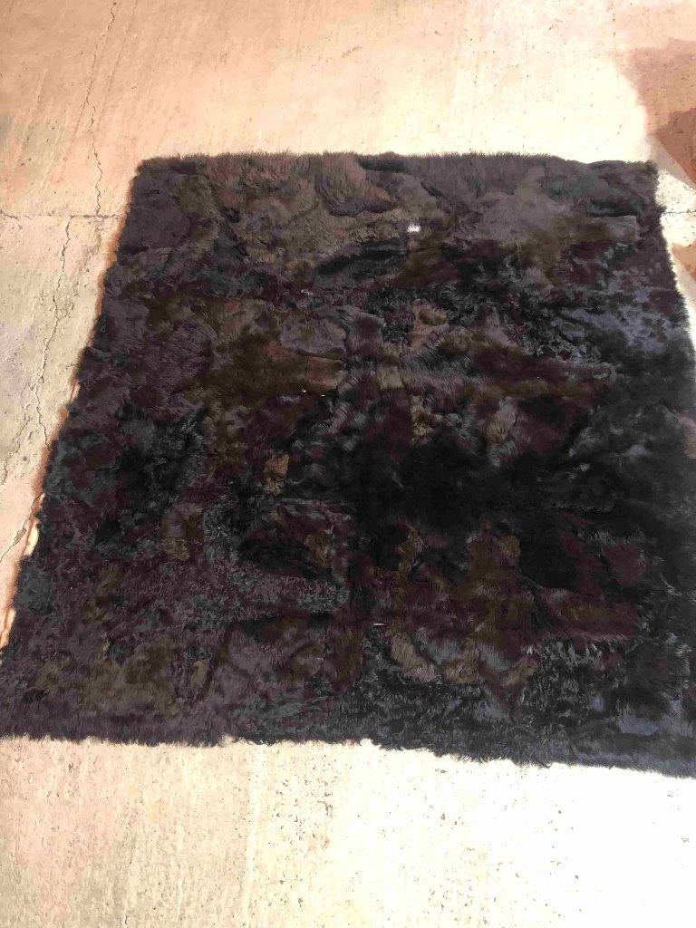 Tapis vintage en peau de mouton 190/175, Enlèvement ou Envoi, Utilisé, Moins de 10 m²