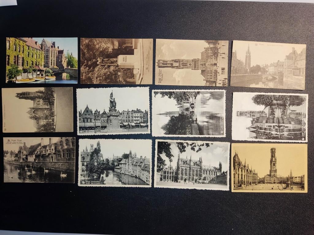12 cartes postales anciennes Bruges Bruges, Collections, Cartes postales | Belgique, Enlèvement ou Envoi, Non affranchie, Flandre Occidentale