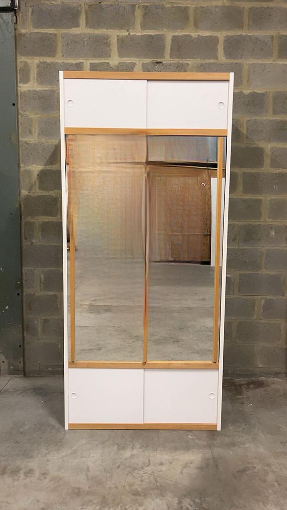 KewLox blanc avec portes en miroir, Enlèvement, Comme neuf