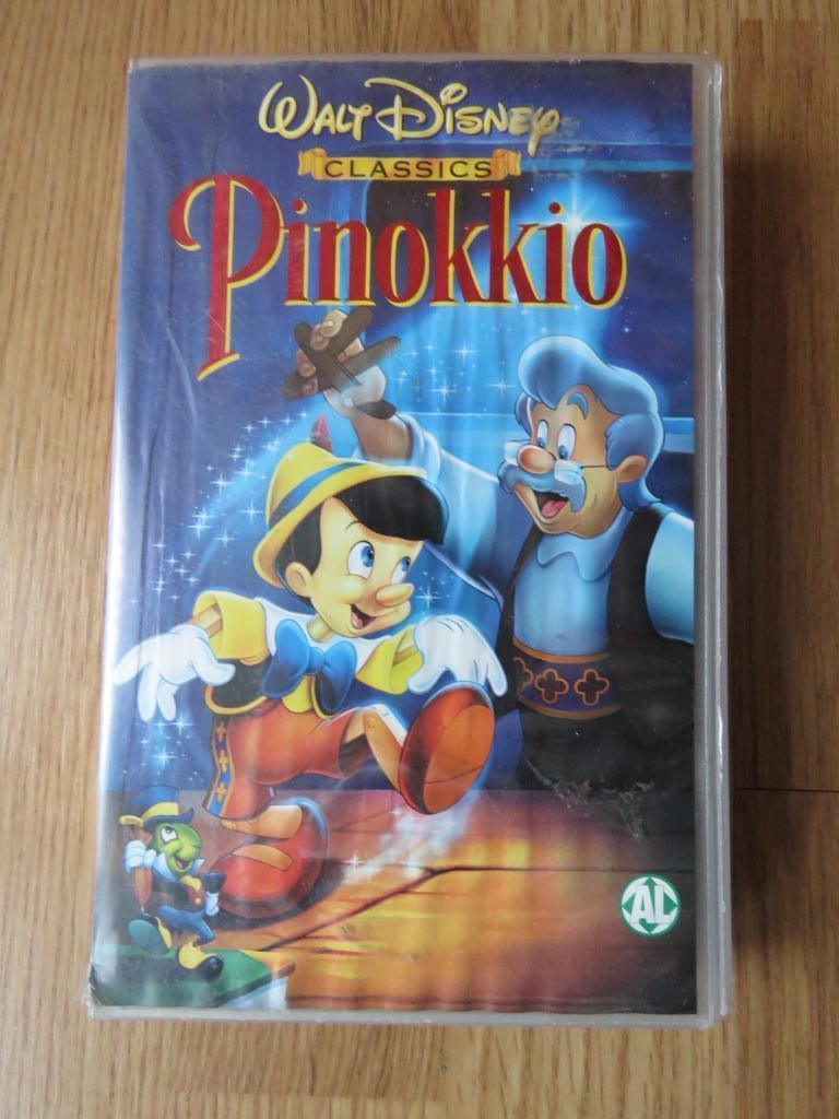 VHS Pinokkio van Disney NL, Gebruikt, Tekenfilm, Alle leeftijden, Kinderprogramma's en -films