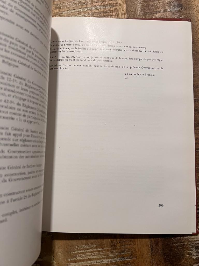 Exposition de Bruxelles 1958 l'organisation et le fonctionne, Ophalen of Verzenden, 20e eeuw of later, Gelezen