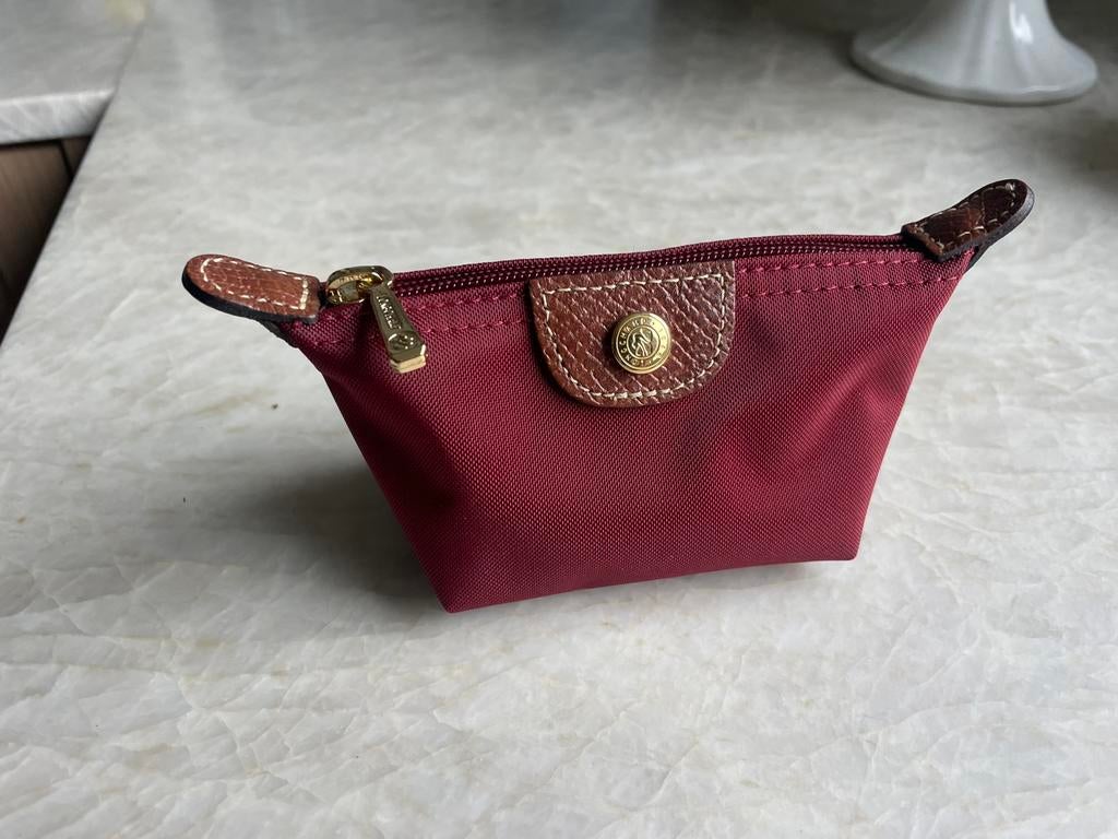 Geldbeugel longchamp bordeau, Handtassen en Accessoires, Ophalen of Verzenden