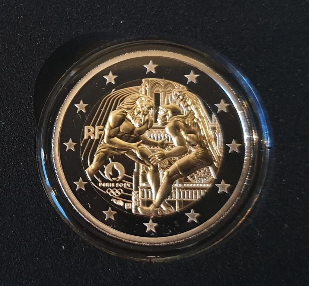 Frankrijk 2 euro 2024 proof Olympische Spelen Hercule, Verzenden, Frankrijk, 2 euro, Losse munt