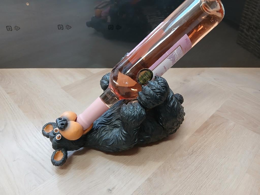 Porte bouteille ours, Enlèvement ou Envoi, Comme neuf, Moins de 50 cm, Moins de 5 bouteilles