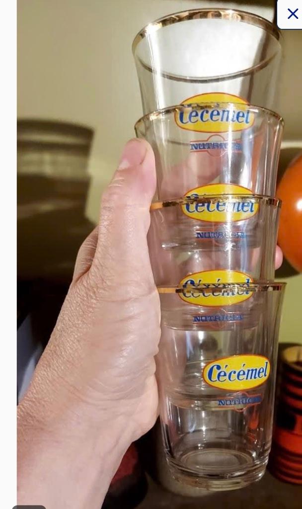 Vintage cecemelglazen, Ophalen of Verzenden