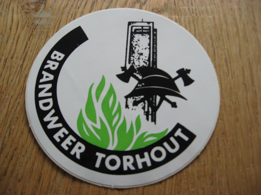 Brandweer Torhout 10 cm Sticker, Verzamelen, Stickers, Ophalen of Verzenden, Nieuw, Bedrijf of Vereniging