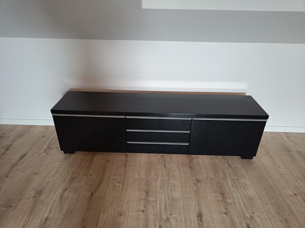 Ikea Besta zwart hoogglans tv meubel, Huis en Inrichting, Kasten |Televisiemeubels, Ophalen