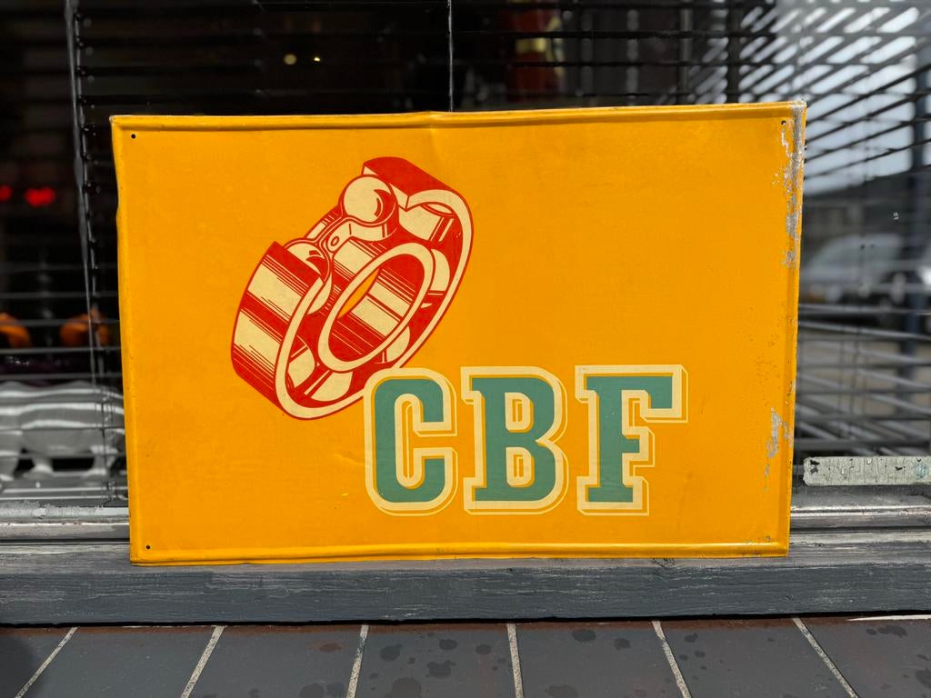CBF Lagers oud reclamebord, Verzamelen, Ophalen of Verzenden, Gebruikt, Reclamebord