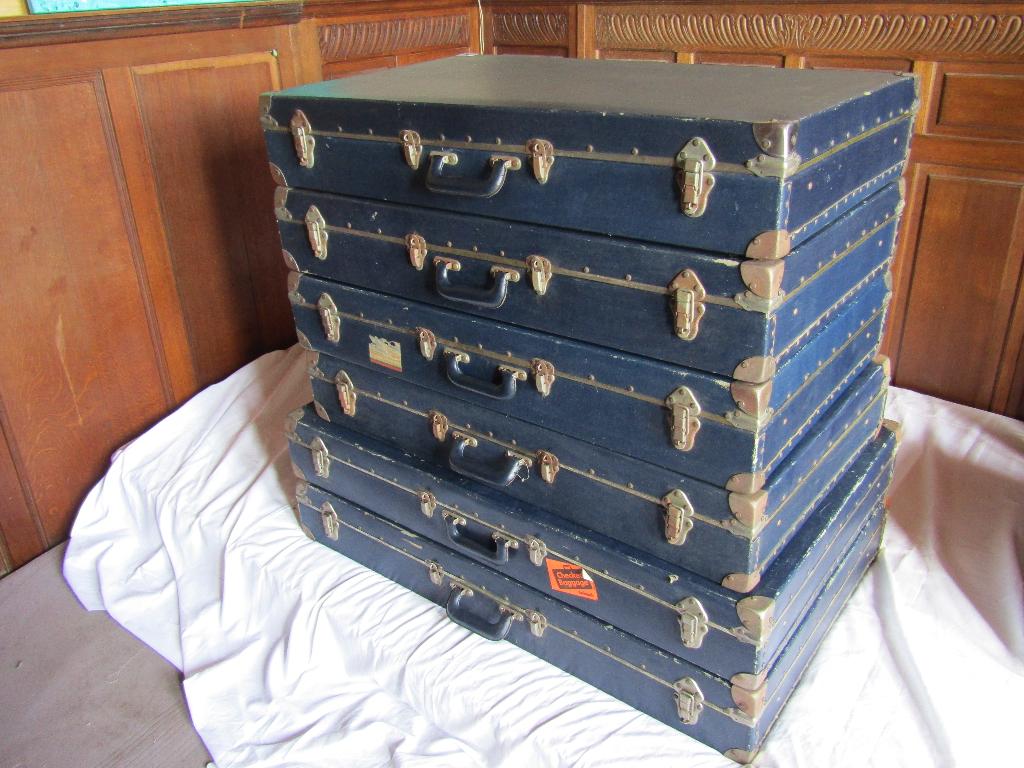 Valises Vintage - Malle Déco Industrielle, Bijoux, Sacs & Beauté, Valises, 70 cm ou plus, Enlèvement, Utilisé, Cuir