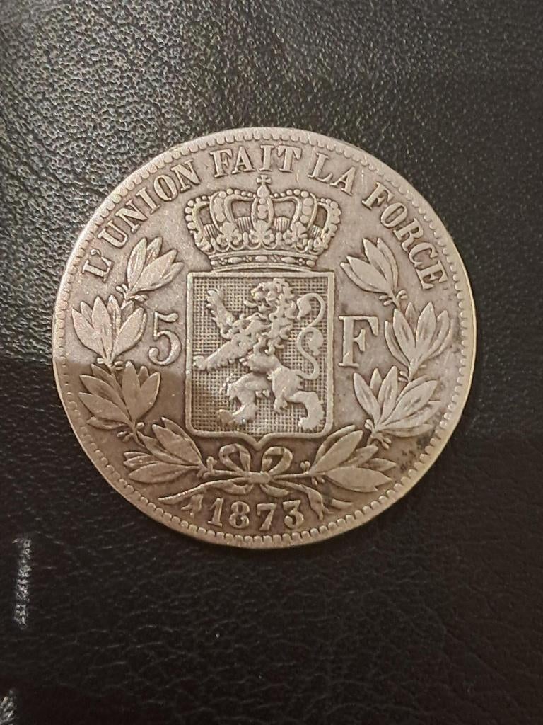 oude Belgische munt 5 Frank, Postzegels en Munten, Ophalen, België, Losse munt, Zilver
