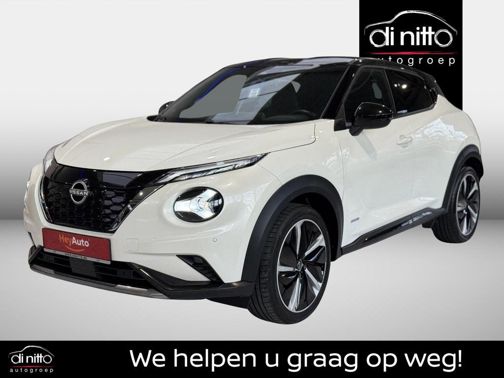 Nissan Juke N-DESIGN Hybrid 143 DEPO6 5-deurs 4AMT, Auto's, Nissan, Stof, Gebruikt, 750 kg, 4 cilinders