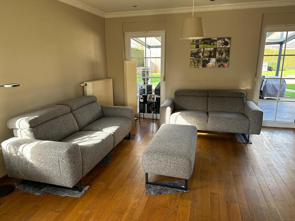 Salon te koop met relaxfunctie, Huis en Inrichting, Ophalen, Gebruikt, Stof