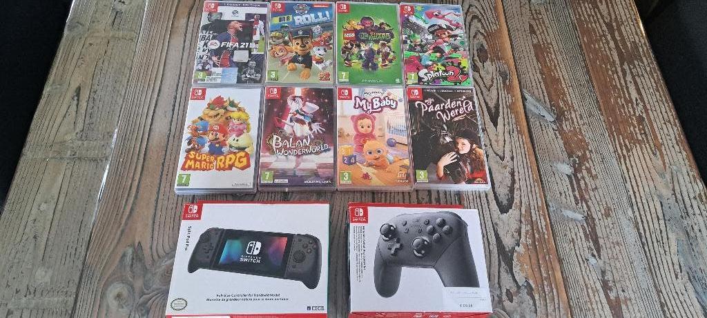 19 Nintendo switch games, pro controller en split pad pro!!, 1 joueur, Enlèvement ou Envoi, Comme neuf, À partir de 3 ans