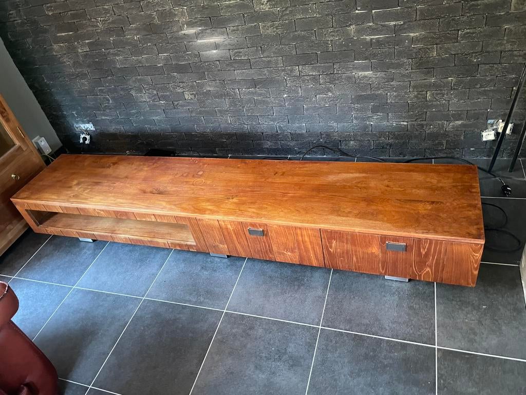 Meuble tv teak, Maison & Meubles, Armoires | Mobilier de télévision, Comme neuf, Teck, Enlèvement
