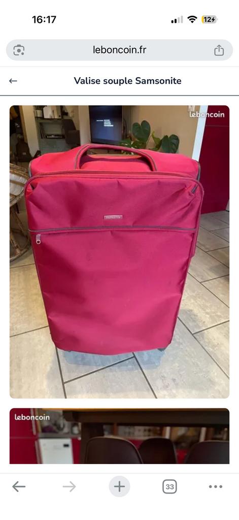 Valise de cabine Samsonite sur roulette 35/20/55 LxPxH neuve, Bijoux, Sacs & Beauté, Enlèvement, Comme neuf, Roulettes