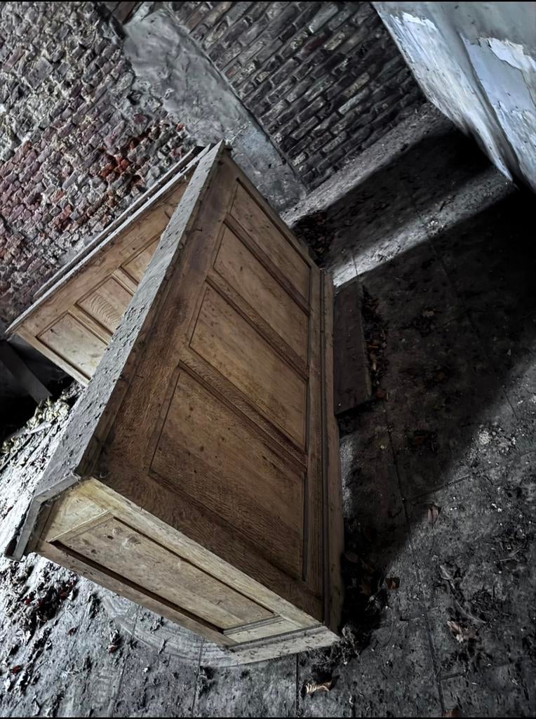 Bahut / pupitre ancien en bois massif, 75 cm ou plus, 150 à 200 cm, Enlèvement, Utilisé