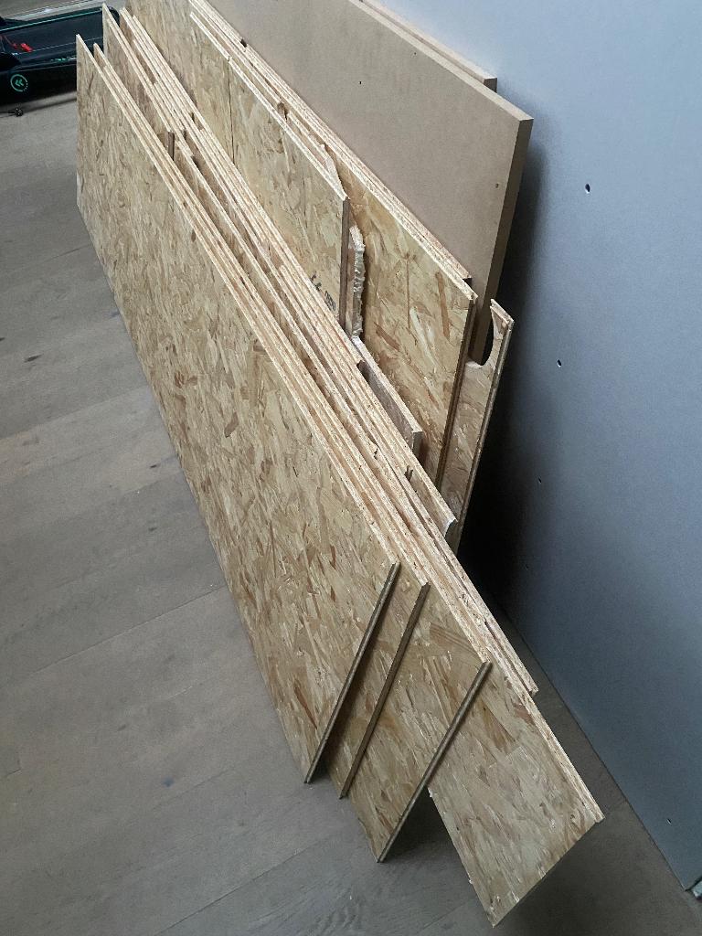 Platen osb 15 mm, Enlèvement, Utilisé, Autres matériaux, Moins de 20 mm