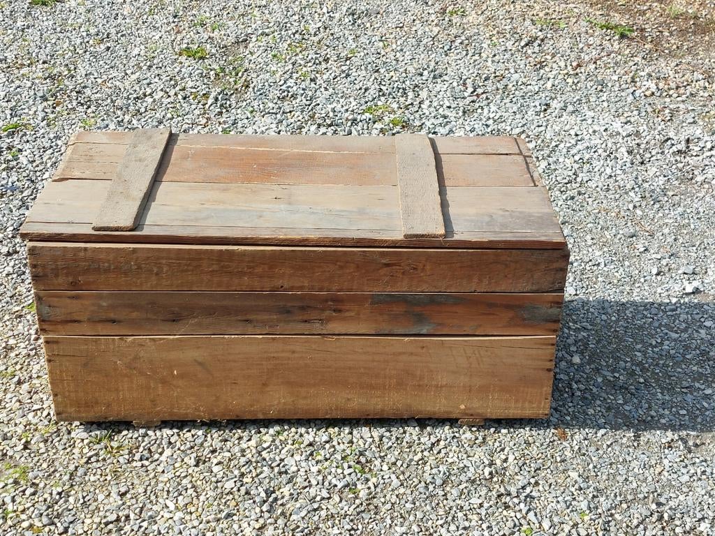 Ancien coffre en bois, Moins de 50 cm, 50 à 100 cm, Enlèvement, Utilisé