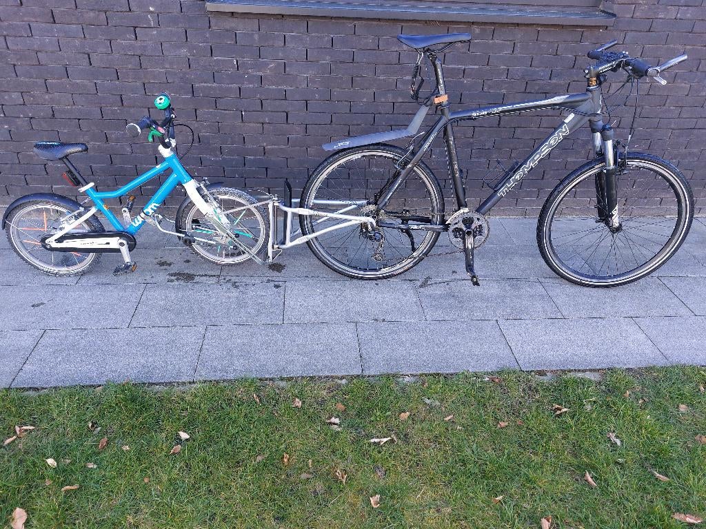 FollowMe tandem ouder-kind fietskoppeling, Fietsen en Brommers, Fietsaccessoires | Aanhangwagens en Karren, Ophalen, Opvouwbaar