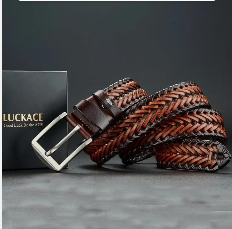 Luckace echt leren riemen voor mannen met metalen gesp, Kleding | Dames, Riemen en Ceinturen, Ophalen of Verzenden, Nieuw