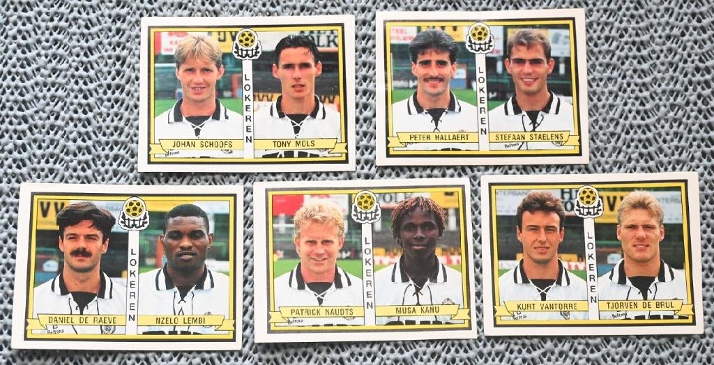 Panini Football 94 / Sp. Lokeren / 5 stickers, Verzamelen, Sportartikelen en Voetbal, Verzenden, Zo goed als nieuw, Poster, Plaatje of Sticker