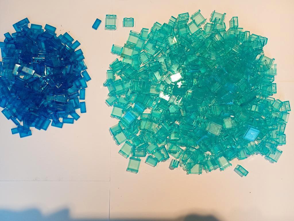 Lot de carreaux bleus transparents Lego (3 types), Enlèvement ou Envoi, Comme neuf, Lego