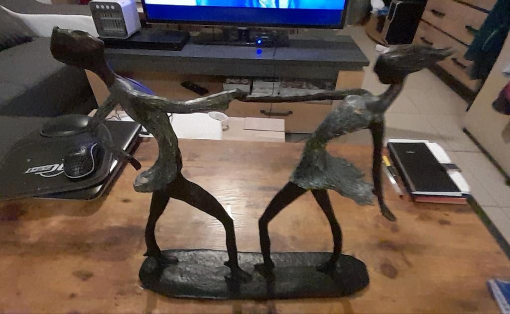 Prachtig beeld dansend paar 38 cm hoog in liniaal, nieuw, Dieren en Toebehoren, Ophalen of Verzenden