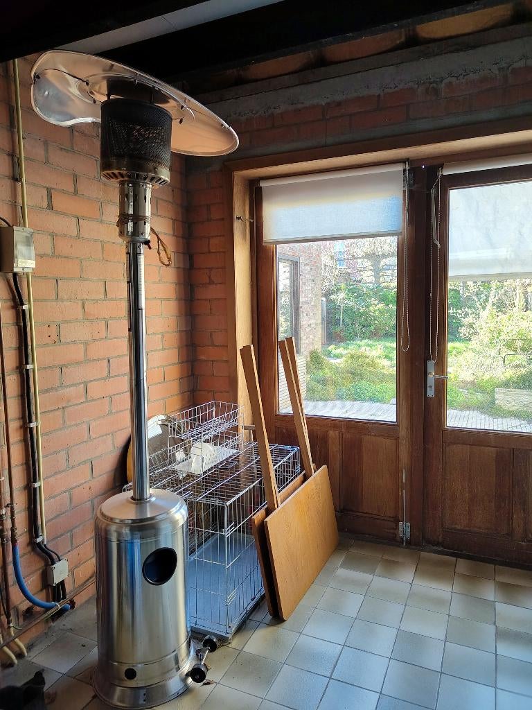 Terrasverwarmer staand gas, Ophalen, Gebruikt, Waterbestendig, Vloer