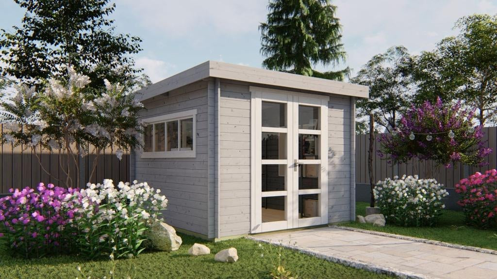 Blokhut - Tuinhuis Bodine | 28 mm | vuren onbehandeld, Verzenden, Nieuw