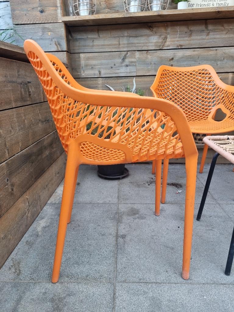 Oranje designstoelen, Huis en Inrichting, Stoelen, Ophalen, Gebruikt, Kunststof