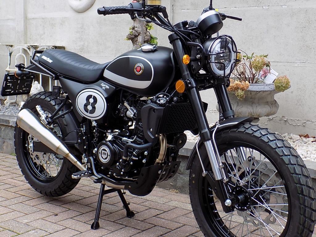 Macbor 125cc scrambler cafe  racer eight mile 11KW 15PK, Motos, Entreprise, Chopper, Neuf, Éclairage LED