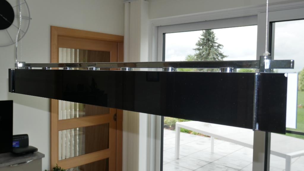 Lampe suspension lustre Lirio, Ophalen, Zo goed als nieuw, Glas