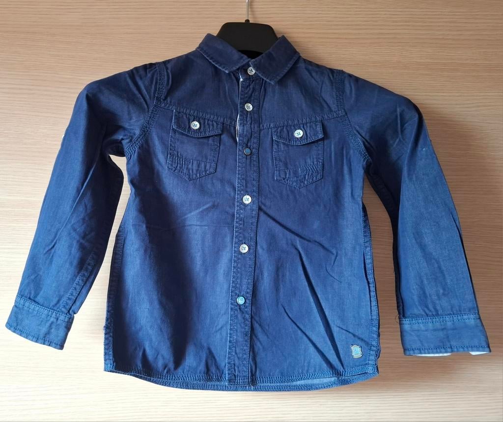 Mooi diepblauw jeans hemdje JBC WICKIE maat 122 of 7 jaar, Kinderen en Baby's, Kinderkleding | Maat 122, Gebruikt, Overhemd of Blouse