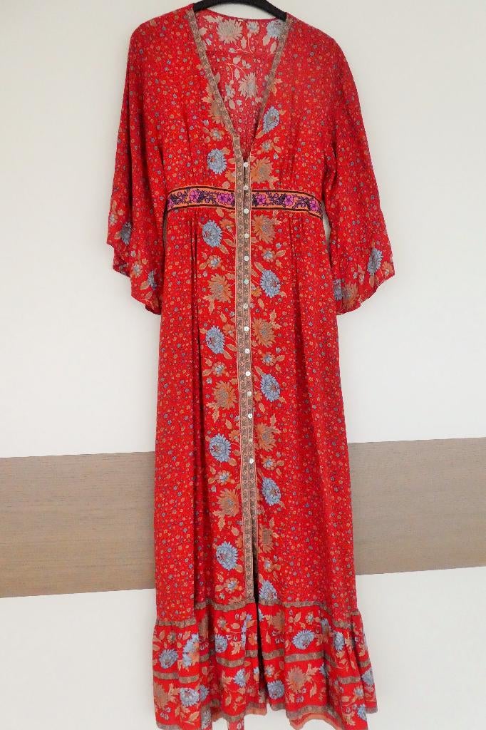 Superbe Robe Longue Bohème Fleurie Nouée dos T.38/40 NEUF, Enlèvement, Neuf, Taille 38/40 (M)