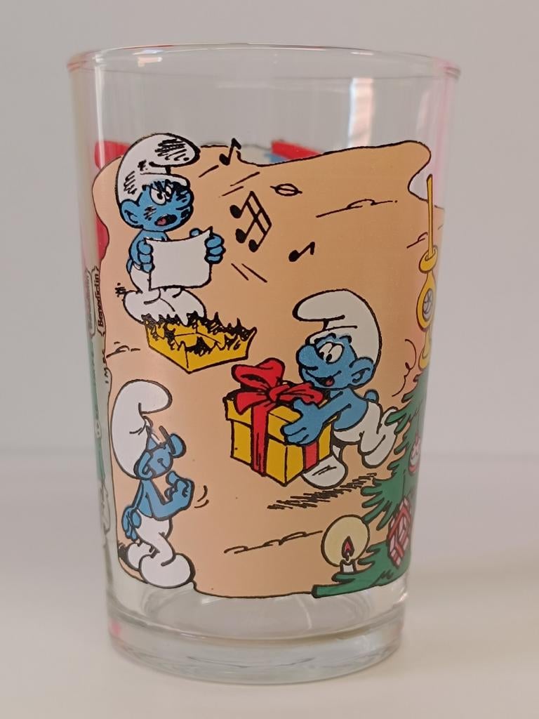 Smurfen Peyo Benedictin 1990 vintage glas, Ophalen of Verzenden, Smurfen