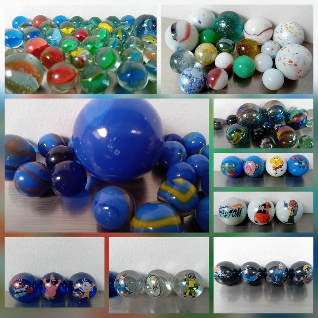 7 sets vintage knikkers jaren 70´-90´.samen 15€ of per set, Verzamelen, Ophalen