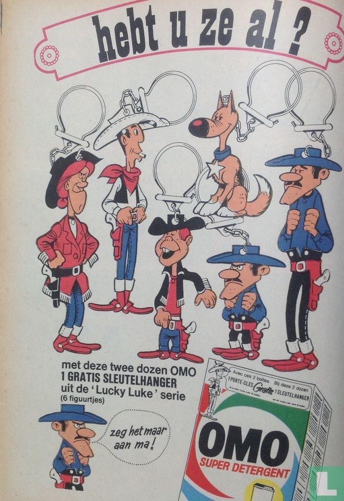 Complete set Lucky Luke sleutelhangers (jaren 1960), Verzamelen, Poppetjes en Figuurtjes, Ophalen of Verzenden
