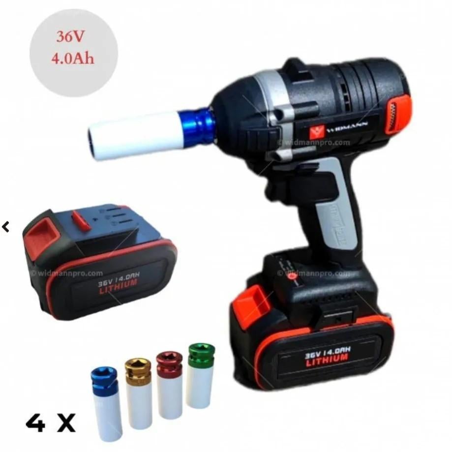 Nieuwe slagmoersleutel 24v + 36 4ah 2x accu's + 4 doppenset, Auto diversen, Autogereedschap, Ophalen of Verzenden, Nieuw