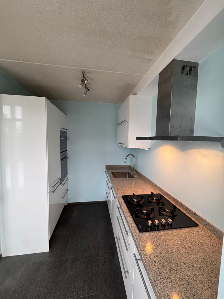 Nette Rechte Keuken Hoogglans Wit + Apparatuur GEDEMONTEERD, Wit, Enkelwandige keuken, Ophalen of Verzenden, Hoogglans of Gelakt